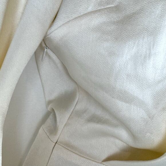 Alexis Raine Ivory Satin Wide Leg Jumpsuit XS Bridal Wedding Party Evening Wear - Picture 4 of 9